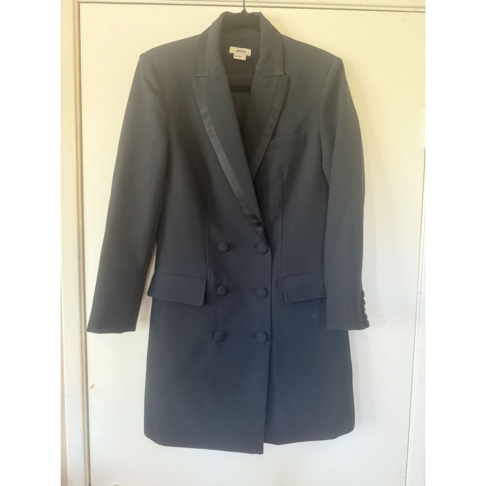 Jason Wu Double Breasted Tuxedo Blazer | Women’s Size Small | Satin Lapel
